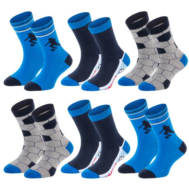 6 Paar TippTexx 24 Kinder Socken Soccer